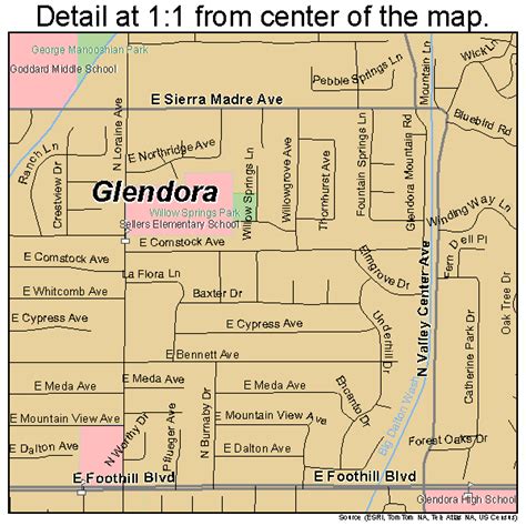 city of glendora ca|street map of glendora california.